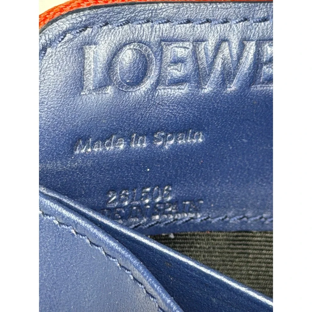 Loewe Anagram Continental Zip Wallet Red Leather Gold Hardware | Authenticated